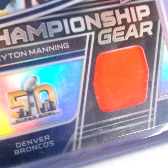 🏈🏆Peyton Manning "Game Used Patch - Championship Gear 71/99" Insert Card🏆🏈 - Picture 4 of 6